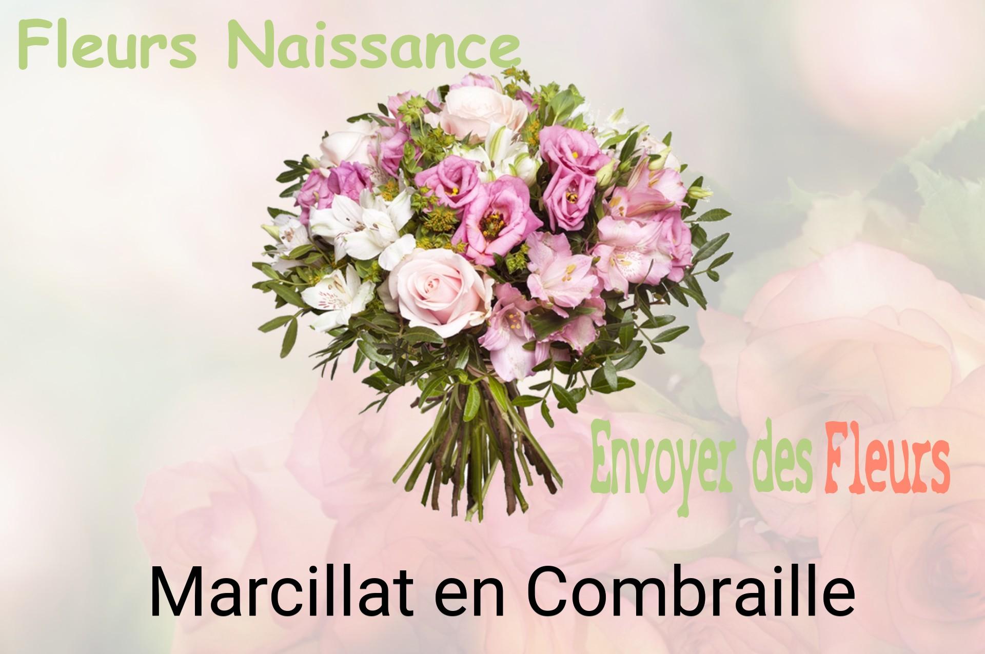 Bouquet de fleurs de naissance livré à Marcillat-en-Combraille
